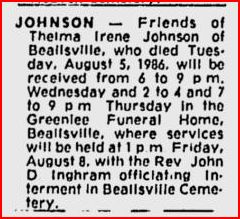 Thelma Irene Johnson